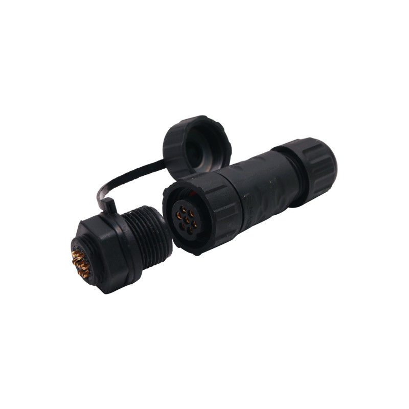 10A Circular Plastic Connectors High Power 7pins Assembly Female To