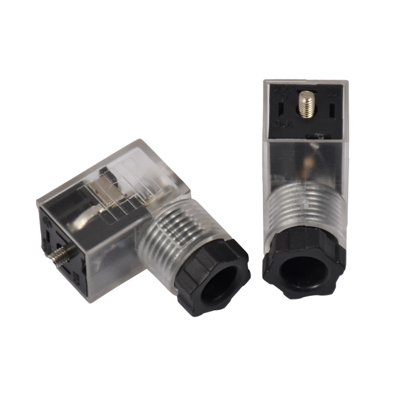 2+PE 3+PE Female Plug Solenoid Valve Connector Type C UL Approved