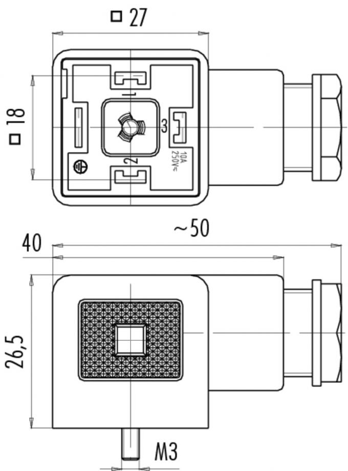 18mm Solenoid Valve Connector Types A Size Male MCX Connector For