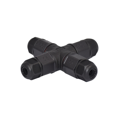 quality  7.5mm LED Waterproof Connector 4ways IP67 Screw T Type Assembly 2 Pin Solar Connector factory