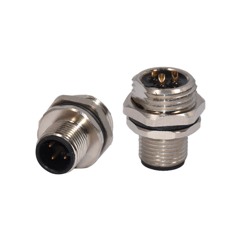 M12 can bus connector cable and can bus 3pin male cable connector panel