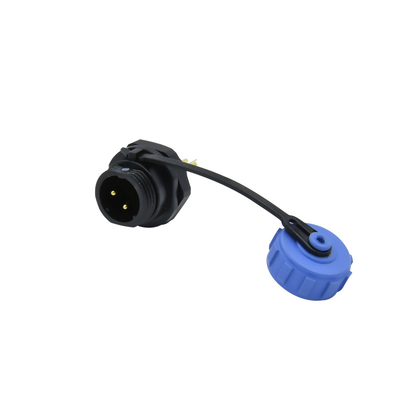 Electrical SP11 SP13 SP21 Waterproof Plug Socket 2 - 8 Pin Screw Solder With Cap