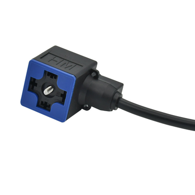 IP65 Solenoid Valve Connector 2 + PE / 3 + PE Pin PG7 PG9 Size Square LED Cable Connector