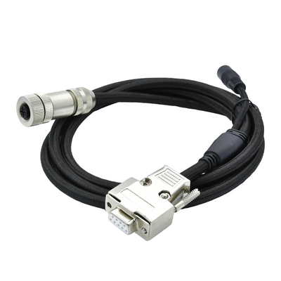 3 - 17 Pin M12 To DSUB Waterproof Cable Connector PVC PUR Custom Length For Sensor
