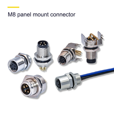 M5 M8 M12 M16 M23 Waterproof Wire Connector 2 - 17 Pin IP68 Panel Mount