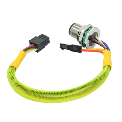 CuZn TPU M12 Panel Mount Connector IP68 M12 Series Connector With Wire Terminal Fasten