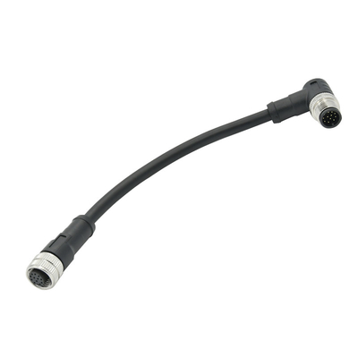 Right Angle M12 To M8 Connector Female Male PUR PVC Waterproof Cable Connector