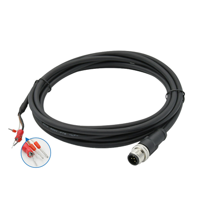 A Coding 5 Pin Male Straight Waterproof Outdoor Connector Molded Cable M12 Sensor Connector