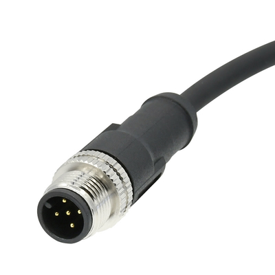 A Coding 5 Pin Male Straight Waterproof Outdoor Connector Molded Cable M12 Sensor Connector