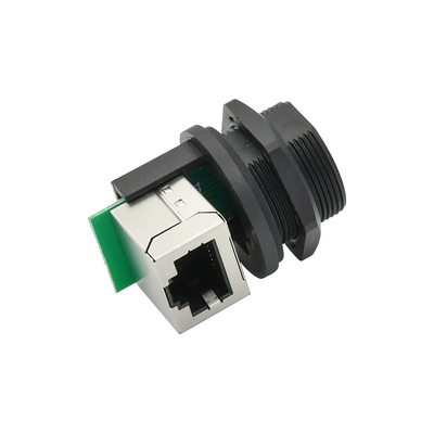 8P8C Rj45 Extender Straight Female RJ45 Connector With Dust Cover For Network