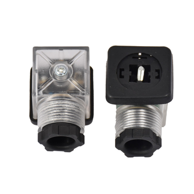 2PE 3PE Solenoid Valve Plug Base Wirable Controller LED Connector For Industrial Equipment