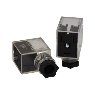 LED Base Solenoid Valve Plug Connector A B C Size 2pin 3pin Waterproof