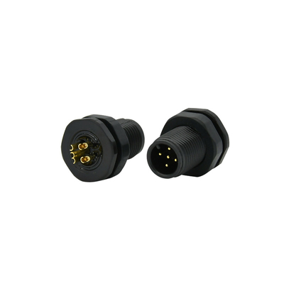 5 Pins Male Female M12 A Code Connector Waterproof Panel Mount M12 Connector