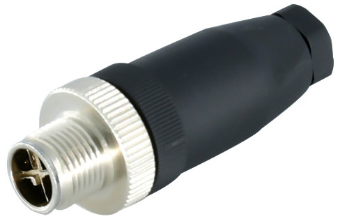 X Code 4 8 Pin M12 Waterproof Connector Male Female Straight / Elbowed IP67 IP68