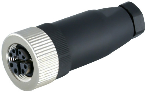 X Code 4 8 Pin M12 Waterproof Connector Male Female Straight / Elbowed IP67 IP68