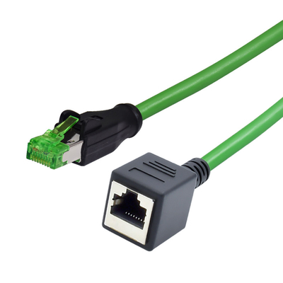 M12 To Rj45 Waterproof Cable Connectors 4 / 8 Core Ethernet Network Communication