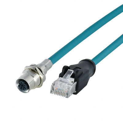 Male Female Waterproof M12 To Rj45 Connector A B D X Coded Outdoor CMX Rated