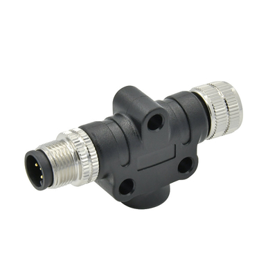 IP68 T Type M12 Waterproof Connector Combined A Code 5Pin Male To Female