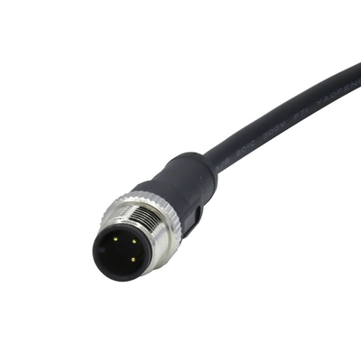 A Coding 3 Pin M12 Waterproof Connector Male Female Straight Angle Elbow Ip68 Sensor Cable Wire
