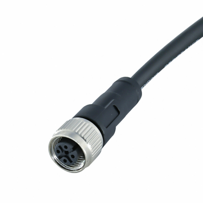 A Coding 3 Pin M12 Waterproof Connector Male Female Straight Angle Elbow Ip68 Sensor Cable Wire