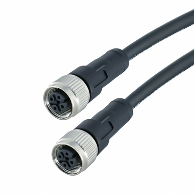 Customizable Ip68 M12 Waterproof Connector Outdoor Electrical Cable 3 Position Male Female