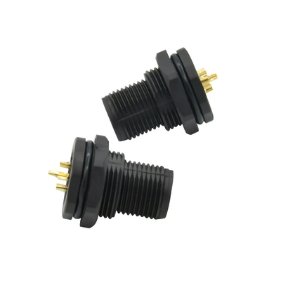 Screw Panel Mounting Metal Plastic M12 4 5 Contacts Waterproof Sensor M12 Receptacles Connectors