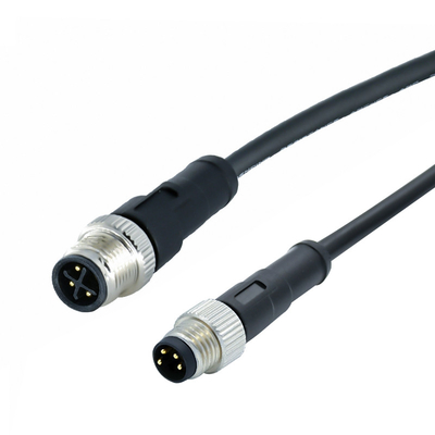 M12 To M8 3-17 Pins Male Female 2 Plugs Waterproof Ip68 M8 With M12 Cable Connectors Wires