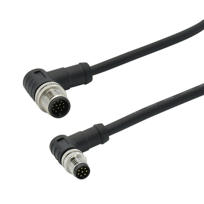 Circular M12 To M8 3-12 Contacts A-X Coded Sensor Outdoor Ip68 Cable Connector M12 M8 Auto Wire