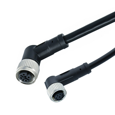 IP68 3-17 Poles Male Female Straight Angle Plugs M12 To M8 Sensor Waterproof Cable Connector