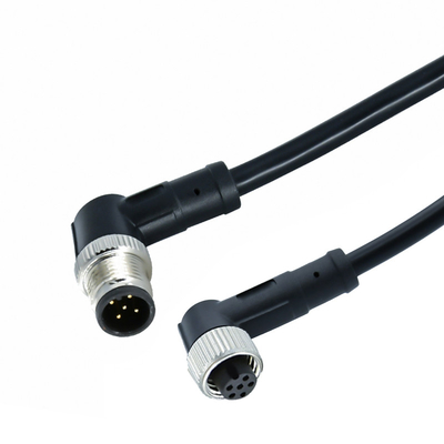 M12 To M8 3-17 Pins Male Female 2 Plugs Waterproof Ip68 M8 With M12 Cable Connectors Wires