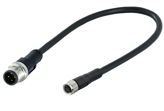 Circular M12 To M8 3-12 Contacts A-X Coded Sensor Outdoor Ip68 Cable Connector M12 M8 Auto Wire