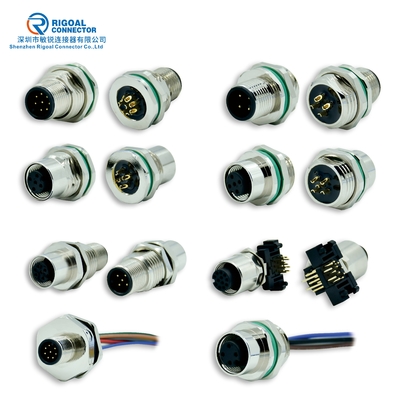 CE IP68 M5 M8 M12 Waterproof Connector 3p 4p 5p 8p 12p Assembly Molded Panel Mount