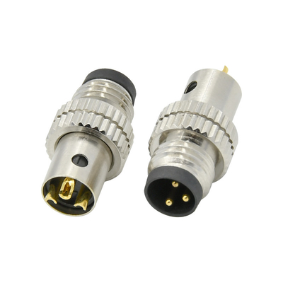 Nickel Plated M8 6Pin Connector Copper Material IP67 Waterproof