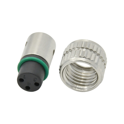 Nickel Plated M8 6Pin Connector Copper Material IP67 Waterproof