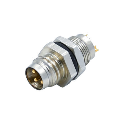 Copper / Plastic 2 - 19 Pin M8 Waterproof Connector For Harsh Industrial