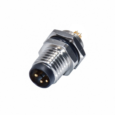 Copper / Plastic 2 - 19 Pin M8 Waterproof Connector For Harsh Industrial