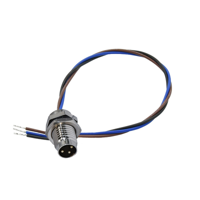 IP67 5A M8 Waterproof Connector 2 - 19 Pins 24-20AWG Phosphor Bronze Connector Terminal