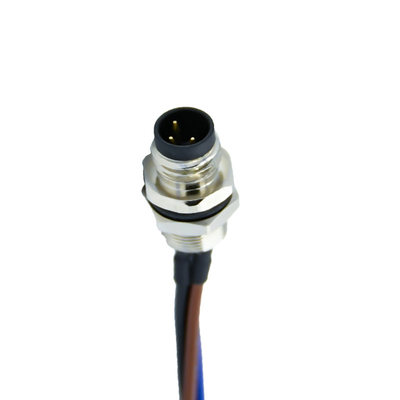 IP67 5A M8 Waterproof Connector 2 - 19 Pins 24-20AWG Phosphor Bronze Connector Terminal