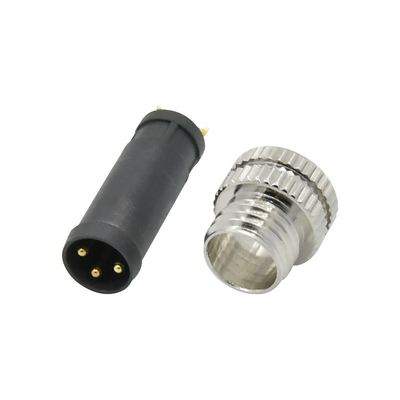 Nickel Plated M8 4PIN Connector 5A Current Rating Temperature Range -40℃~+105℃