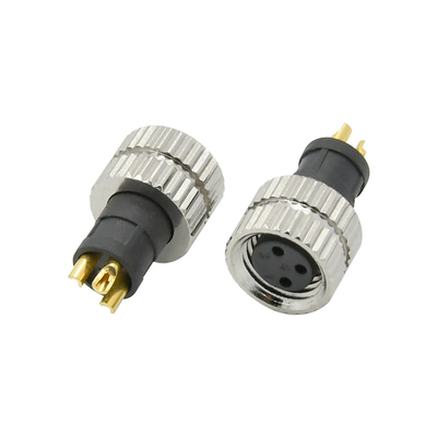 Nickel Plated M8 4PIN Connector 5A Current Rating Temperature Range -40℃~+105℃