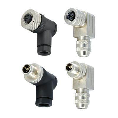 A B C D Coded 3 5 8 12pin M12 Sensor Connector Male / Female Straight / Right Angle Shield