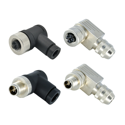 A B C D Coded 3 5 8 12pin M12 Sensor Connector Male / Female Straight / Right Angle Shield