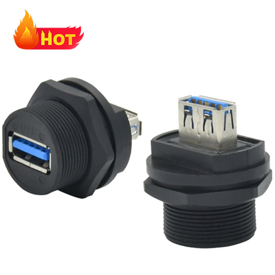 Round Waterproof Cable Connector Device Black White color
