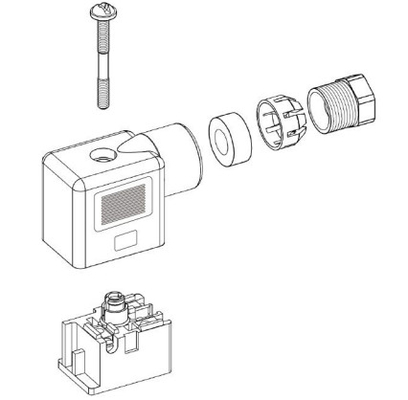 IP67 Protection Level Solenoid Valve Connector With Stainless Steel Material