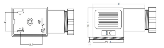 IP67 Protection Level Solenoid Valve Connector With Stainless Steel Material