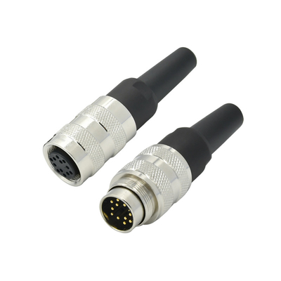 IP67 Rated M16 Waterproof Connector With PBT Insulator Material And Contact Plate Au Gold/gold