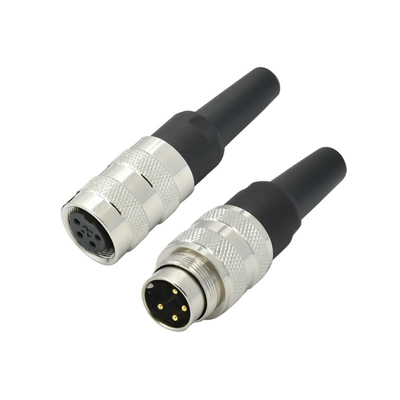 IP67 Rated M16 Waterproof Connector With PBT Insulator Material And Contact Plate Au Gold/gold