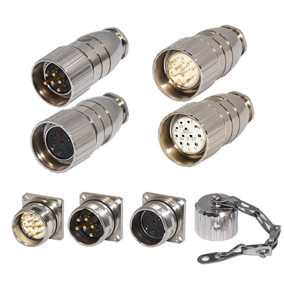 Contact Material Brass Gold Plated M23 Connector Male And Female