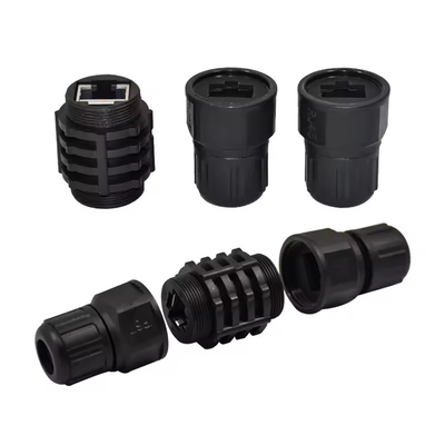 Cat6a RJ45 Plastic Enclosed Panel Connectors For Cat6a Equipment Waterproof Over Ethernet LAN Cable Waterproof