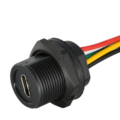 Waterproof Type 2 Circular Plastic Connectors For Computer 1.5A Rated Current